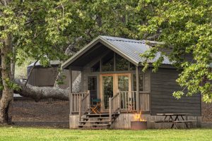 El Capitan Canyon Creekside Queen Cabin Exterior